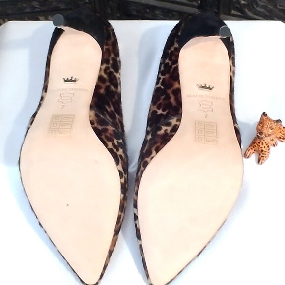 Elaine Turner, Leopard Print, Size 7 Womens Pumps - Picture 4 of 8